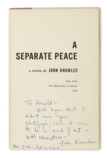 KNOWLES, JOHN. A Separate Peace.